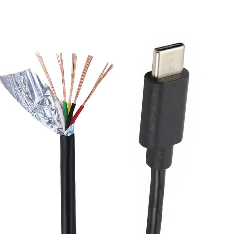 Customize USB Type-c Male/Female To Open End Charging Data Cable USB Cable Type C male Female to 2 Core 4 Core Wire Open End