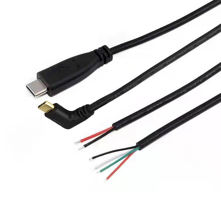 Customize USB Type-c Male/Female To Open End Charging Data Cable USB Cable Type C male Female to 2 Core 4 Core Wire Open End