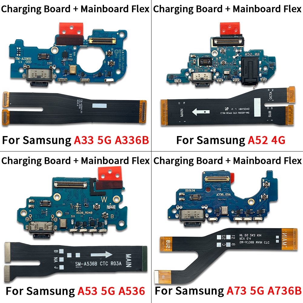 Mobile Phone Charge Flex cable For Samsung A70 A71 A33 A53 A72 A52 4G A73 5G Motherboard motherboard flex Cable Placa de carga