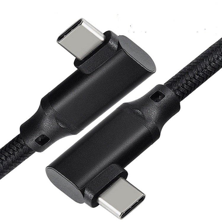 usb 3.2 type c good price double 90 degree right angle VR link cable