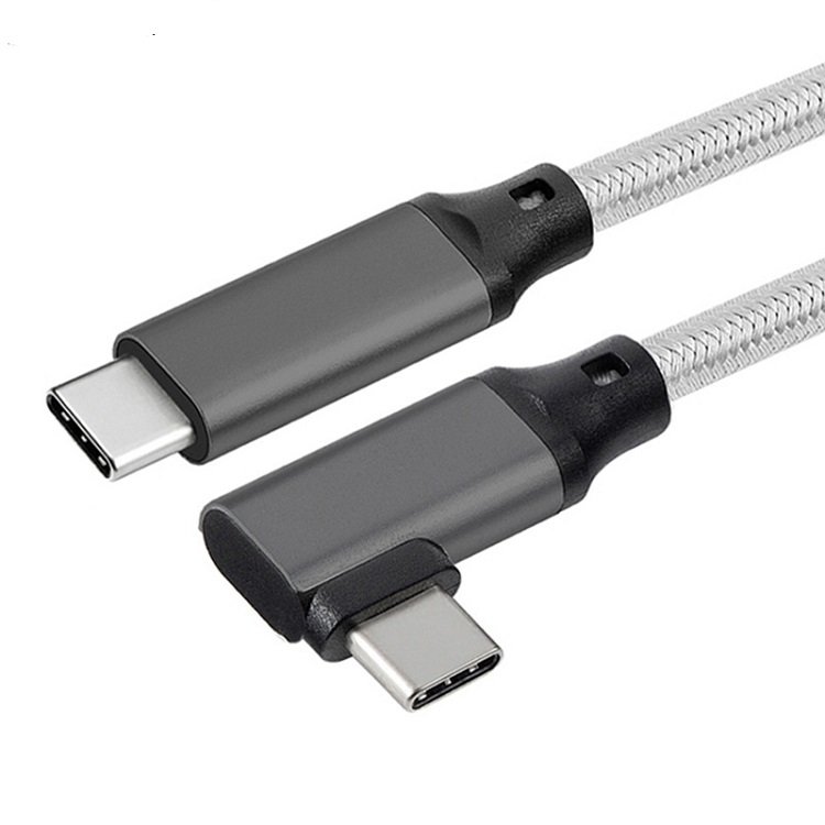 usb 3.2 type c good price double 90 degree right angle VR link cable