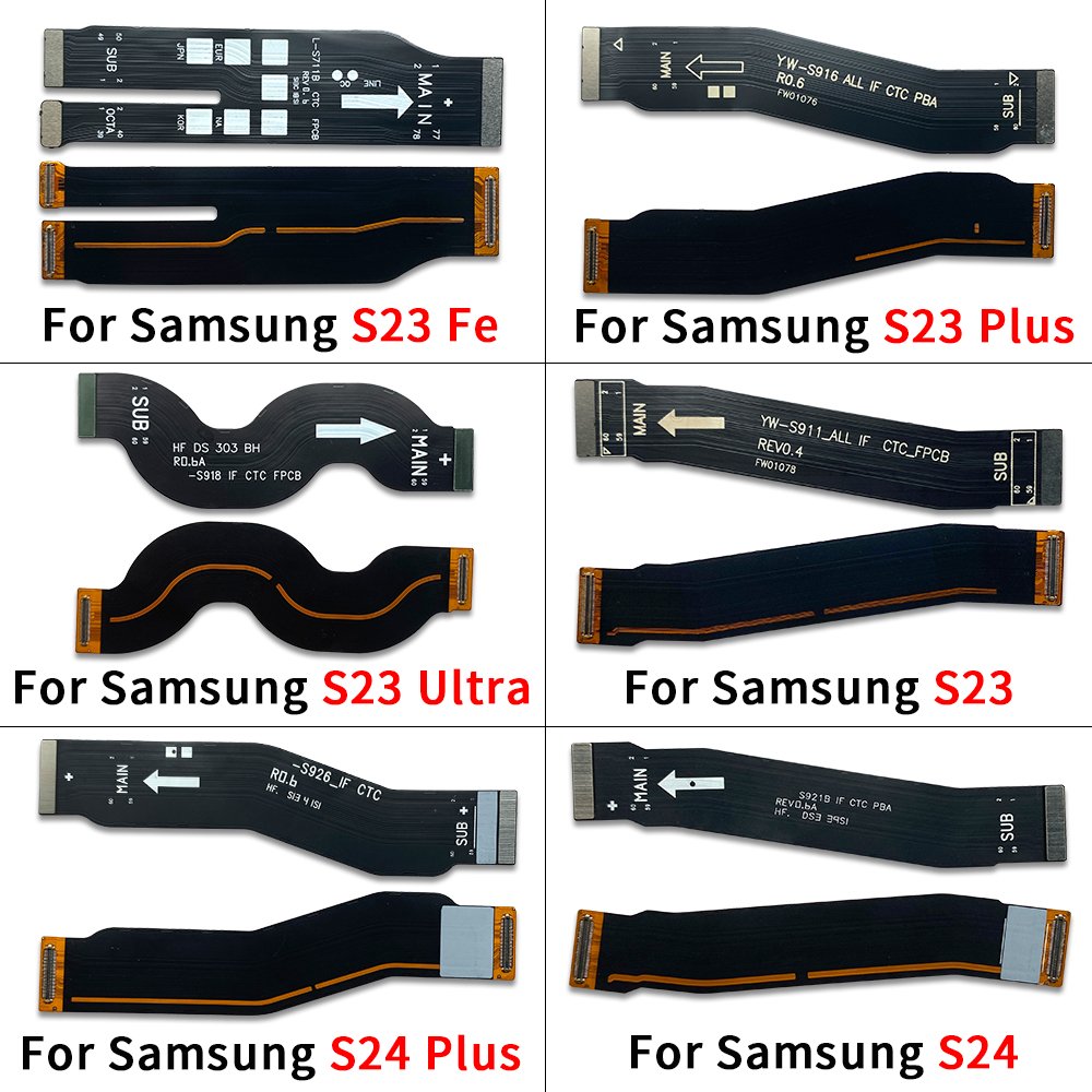 Mobile Phone Replacement Spare Parts Motherboard Flex Cable For Samsung S24 S23 Plus Ultra Fe LCD flex Main Connector Flex Cable