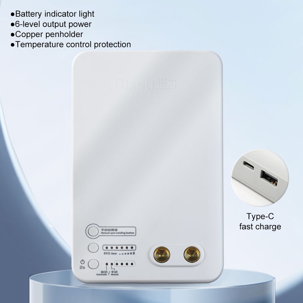 QIANLI Macaron Portable Battery Spot Welding Machine with battery holder kit for iPhone 11 to 14 Repair tools