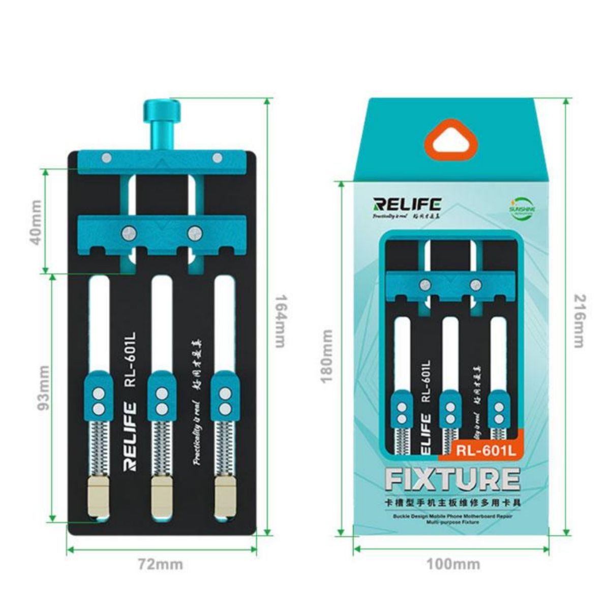 RL-601L Mobile Phone Motherboard Fixture IC CPU PCB Repair Clamp Board Soldering Reballing Removal Platform