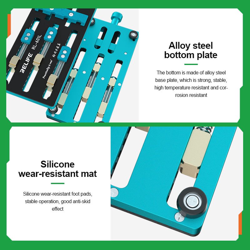 RL-601L Mobile Phone Motherboard Fixture IC CPU PCB Repair Clamp Board Soldering Reballing Removal Platform