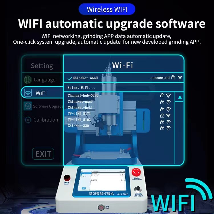JCID 2nd Gen EM02 CNC Motherboard Chip Grinder Machine Fully Automatic with WIFI & Supporting Foot for Mobile Phones