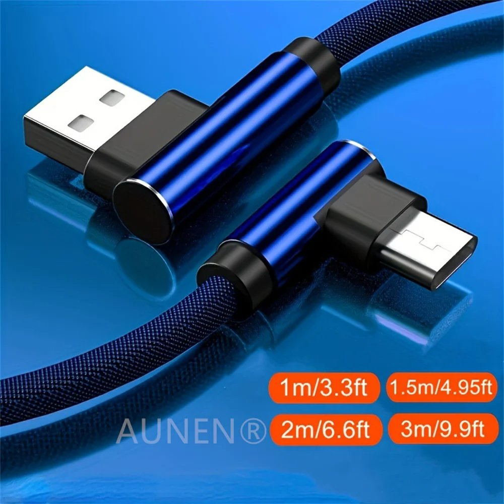 5A USB C Cable Fast Charging Type C Micro USB Cable For Huawei Mate 40 30 Samsung Xiaomi Game USB C 90 Degree Phone Charger Cord