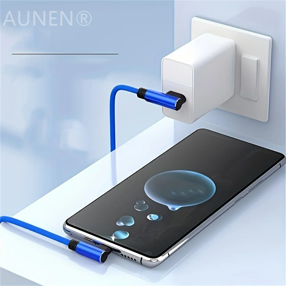 5A USB C Cable Fast Charging Type C Micro USB Cable For Huawei Mate 40 30 Samsung Xiaomi Game USB C 90 Degree Phone Charger Cord
