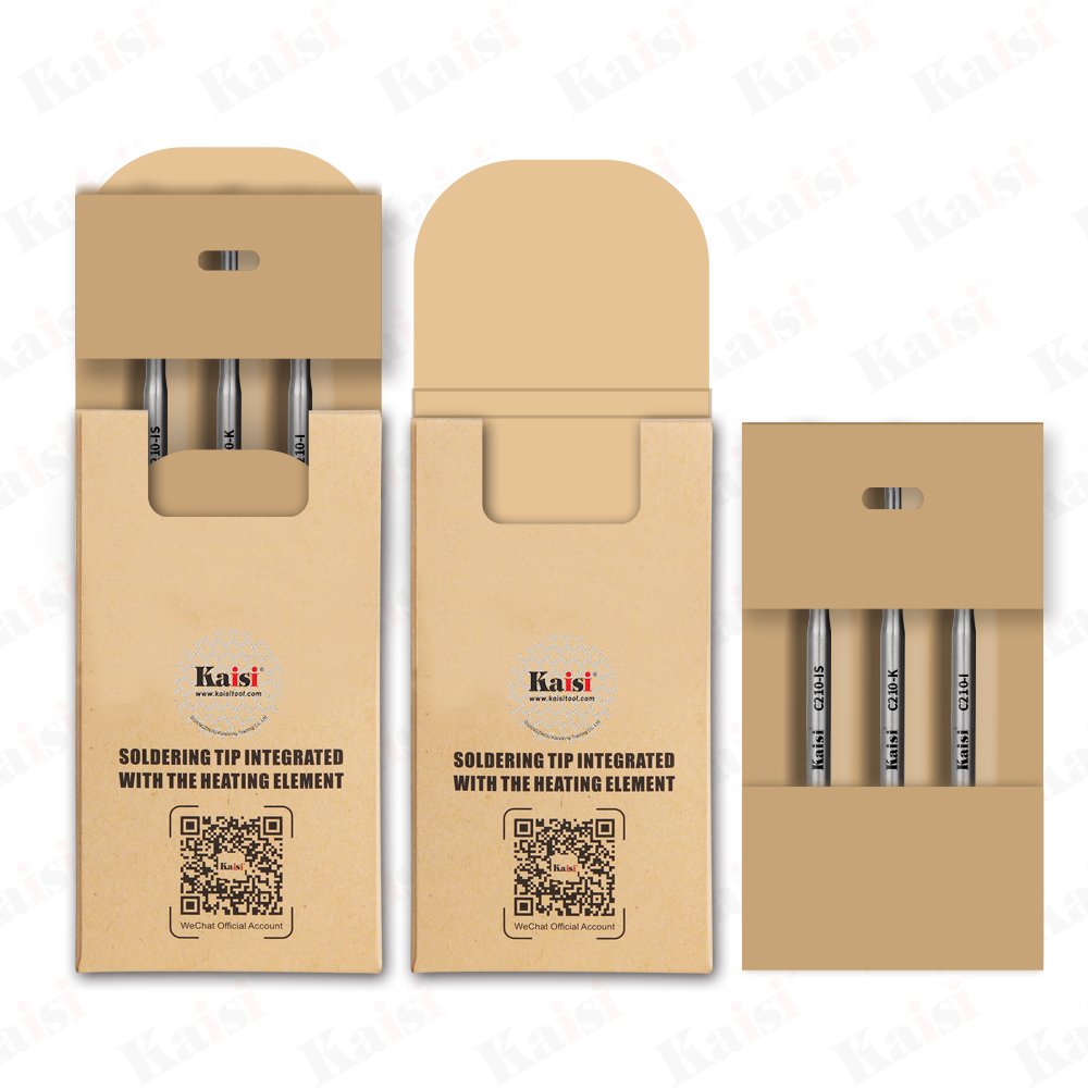 In stock! Kaisi C210 Soldering Iron with 1/3pcs Soldering Iron Tips for Repair phone DIY Multipurpose Spare Welding Irons Tips