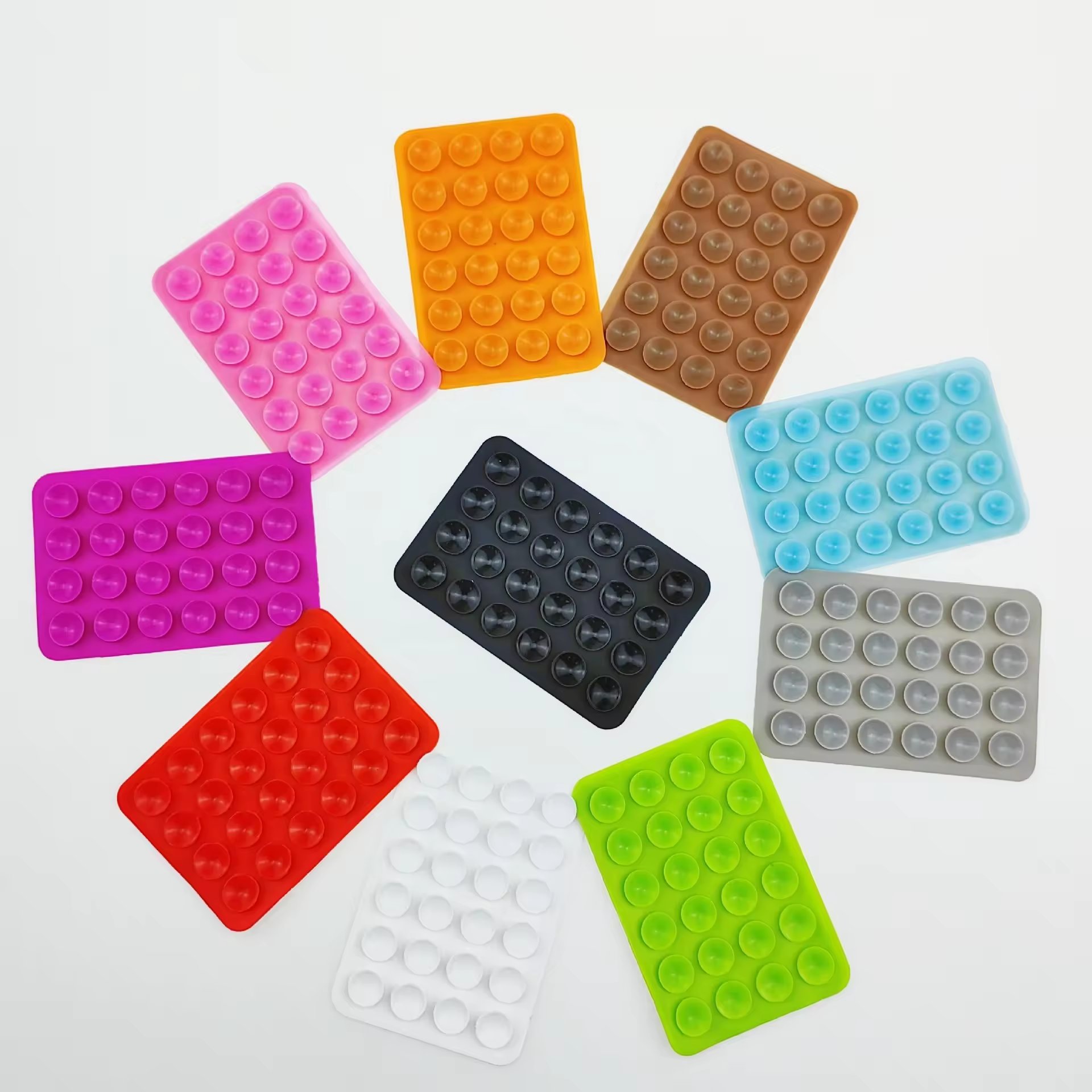 silicone suction cup 24 square arc single grain sucker silicone sucker factory spot customized high quality mobile phones