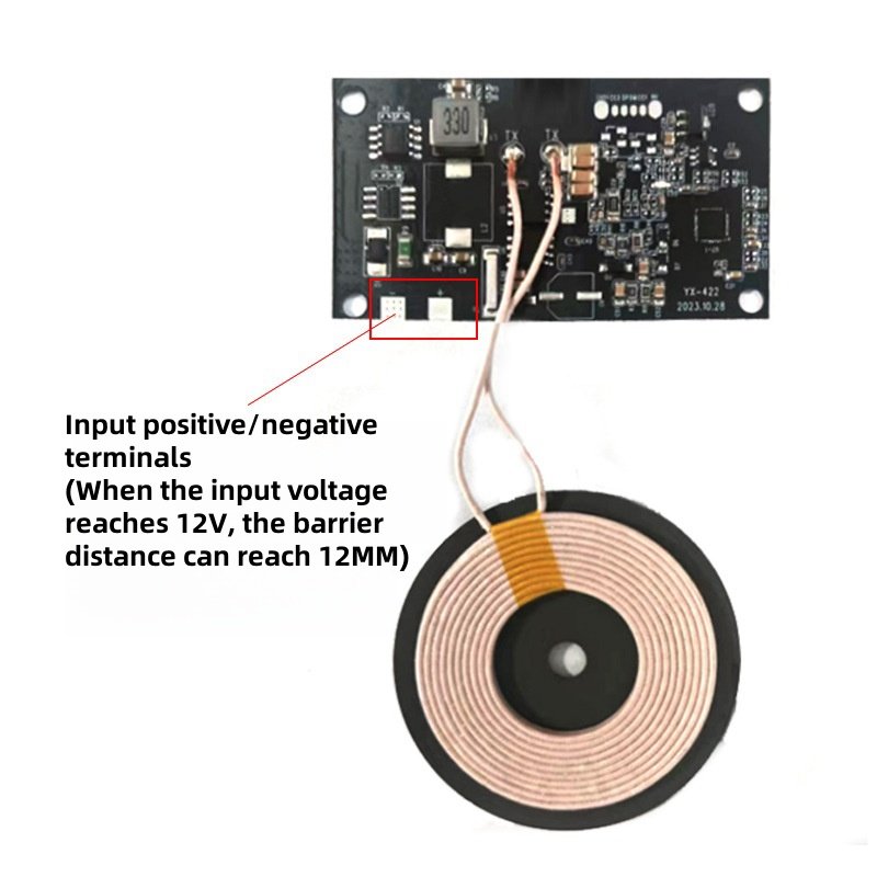 Wide voltage wireless charging motherboard remote mobile phone wireless charging module transmitter pcba