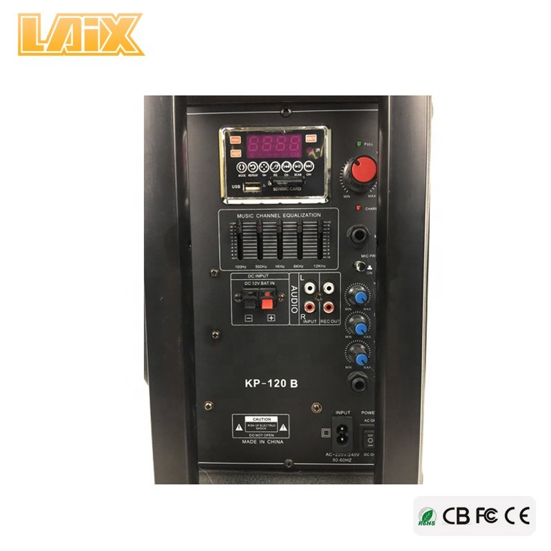 Laix SP-A37 Guangzhou Factory Portable Speaker 10 12 15 Inch Strong Bass 15Inch Classic Item with USB SD FM BT and Wireless MIC