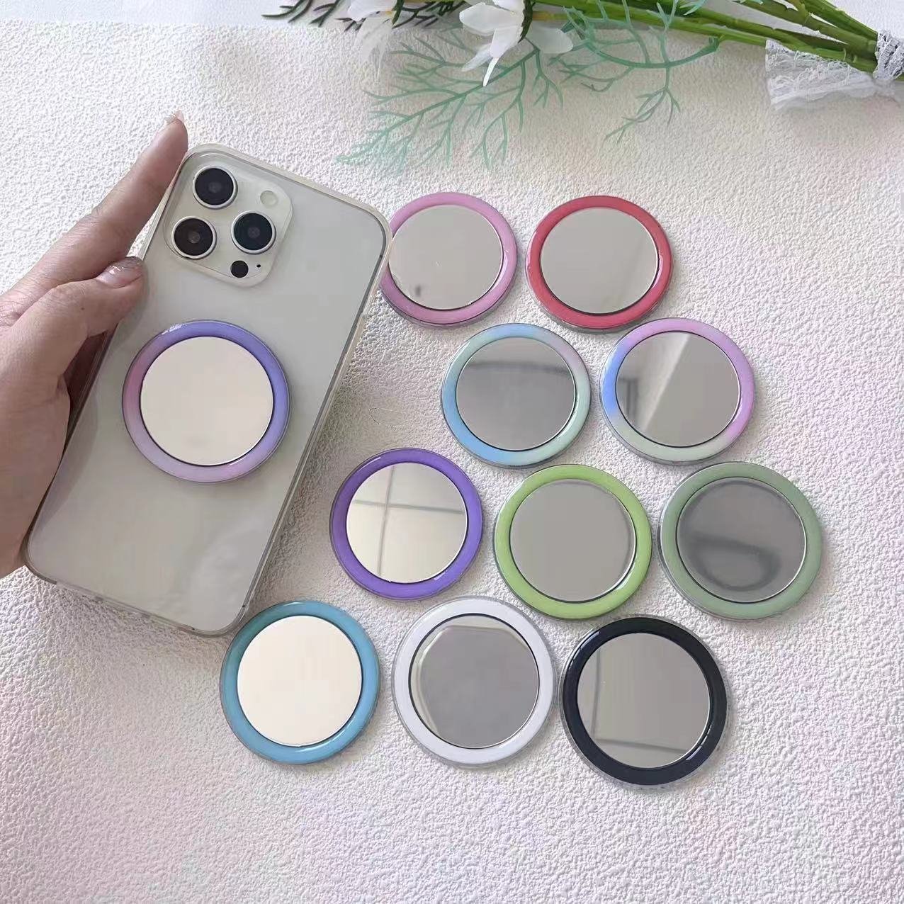 portable magnetic mirror beauty mirror wireless charge magnetic mobile phone portable