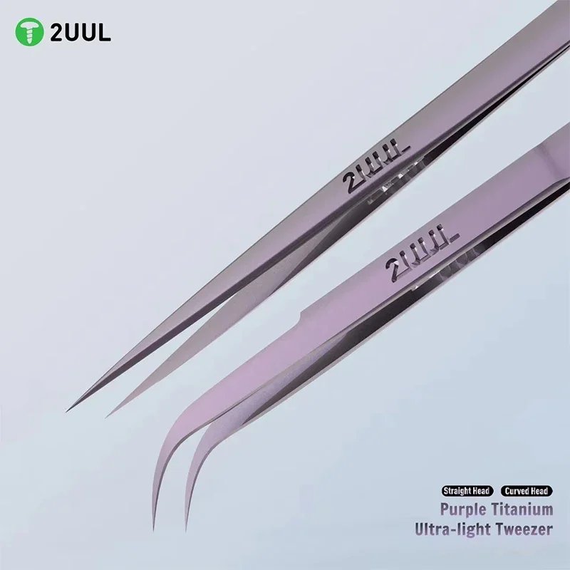 Titanium Ultralight Tweezer for Mobile Phone Maintenance 2UUL TI21 TI22 High Precision Motherboard Chip IC Repair Clamping Tool
