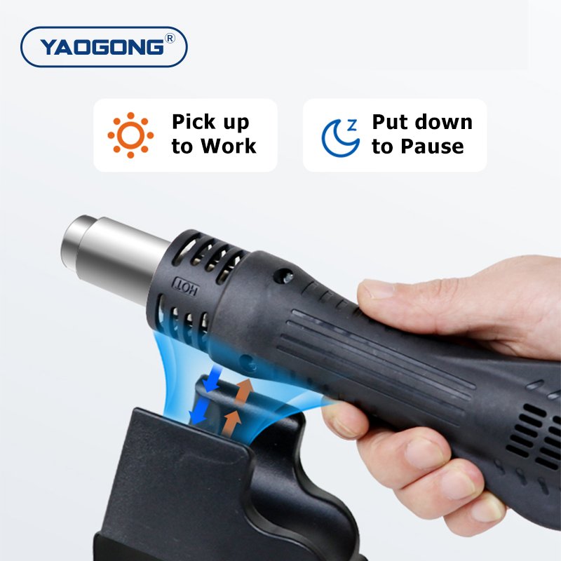 YAOGONG 8858 600W Portable Adjustable Temperature Thermostat Phone Motherboard SMD Machine Mobile Repair Tool Hot Air Heat Gun