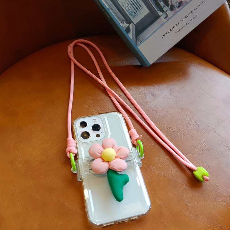 Suitable for flower color mobile phone back clip oblique span mobile phone back clip DIY flower mobile phone back clip lanyard