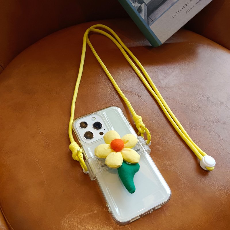 Suitable for flower color mobile phone back clip oblique span mobile phone back clip DIY flower mobile phone back clip lanyard