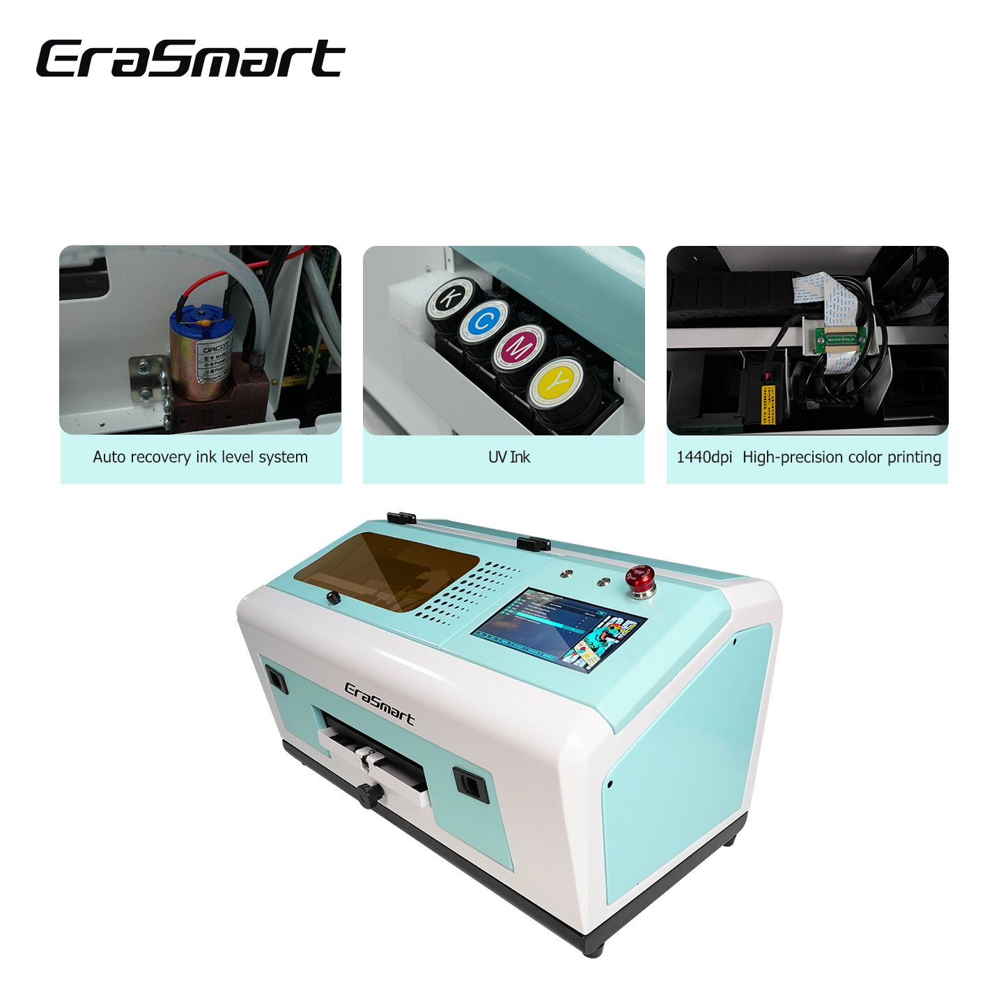 EraSmart Mobile Phone Case Printer Wifi APP Online Custom Mobile Cover UV Printer For Iphone, Samsung, Huawei, Xiaomi All Brand