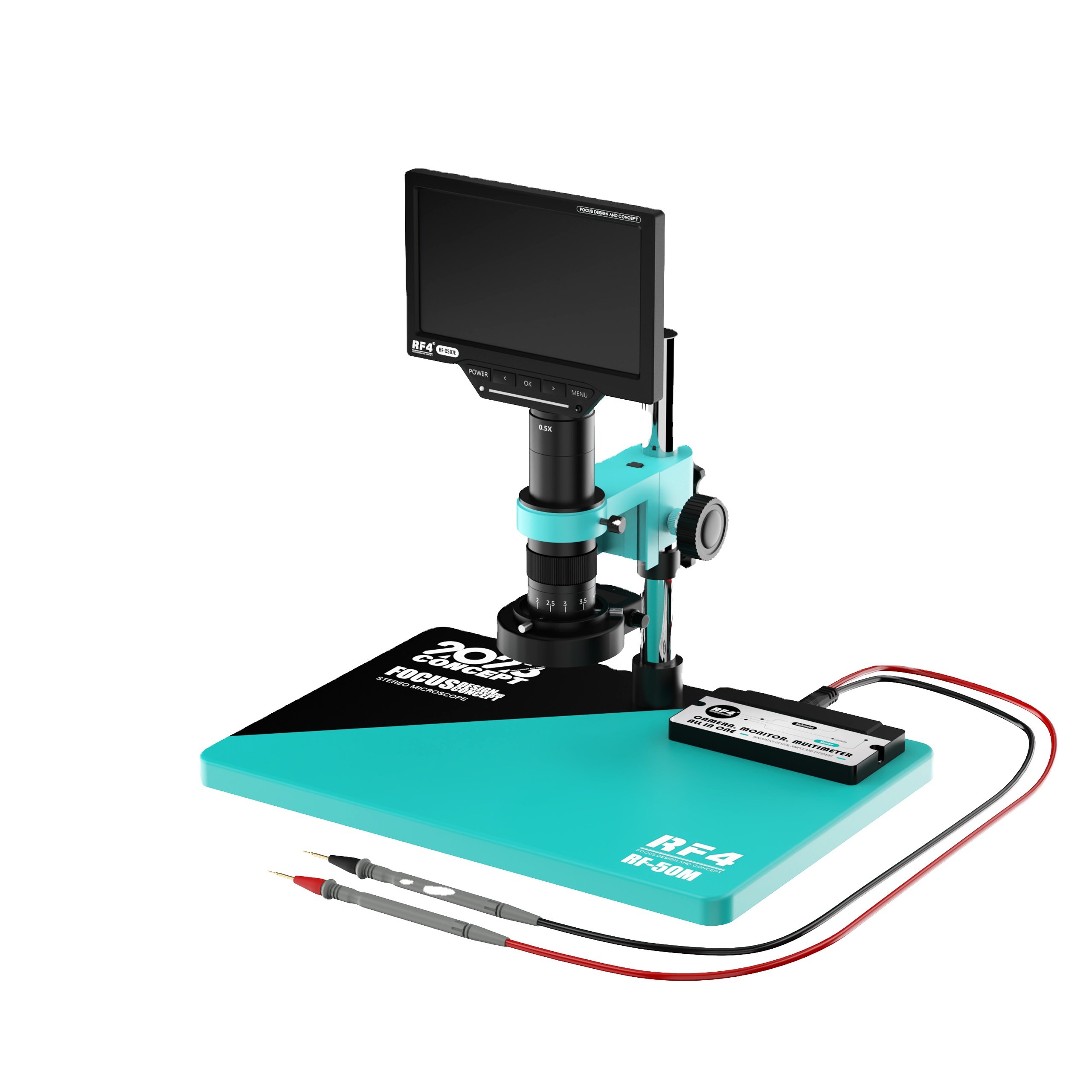 RF4 Microscope with multimeter 7-50X With BGA Work Bench And Soldering Spot Line Mobile Phone Motherboard Repair RF-50M