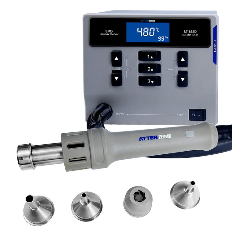 ATTEN ST-862D Promotional Welding Digital Mechanic Portable 1000W ST862D Mobile Phone Rework Station