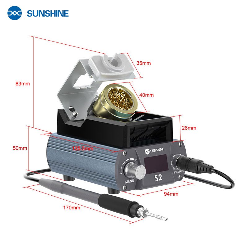 Sunshine S2 Heating Soldering Station Universal C210 Series Soldering Iron Tips for Mobile Phone Motherboard PCB Repair