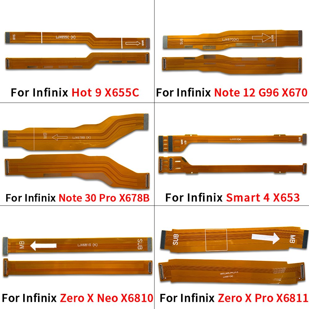 Phone Parts For Infinix Hot 8 9 Note 12 Pro 30i Smart 4 Zero 8 30 5G X Neo Pro Motherboard Main Board Connector USB Flex Cable