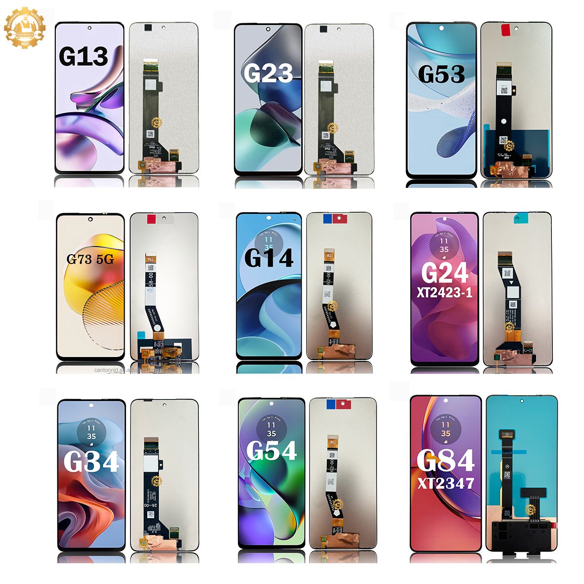 Tela Frontal oled Display Lcd Touch screen con marco mobile phone repair part for Motorola Moto G72