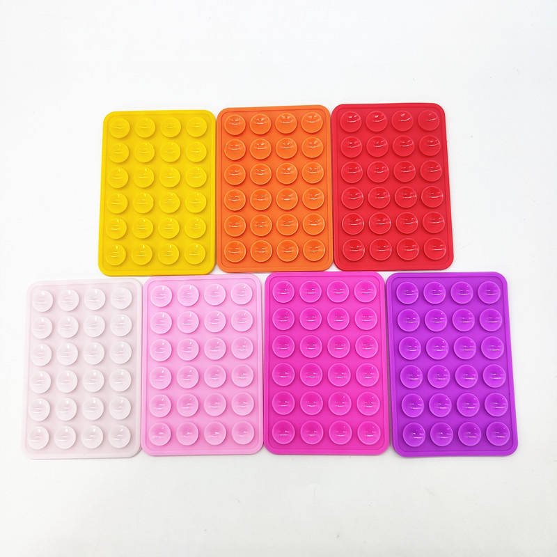 New thicker version silicone suction cup strong sucker customized 24 square single grain factory spot high quality mobile phones