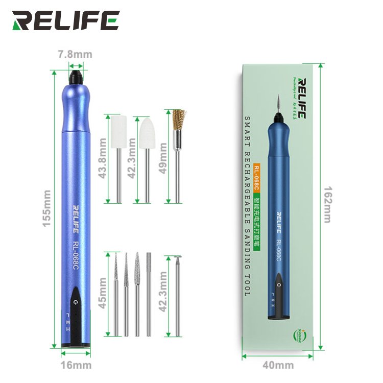 Wholesale RELIFE RL-068C Smart Rechargeable Sanding Tool Polishing Pen For Mobile Phone Repair