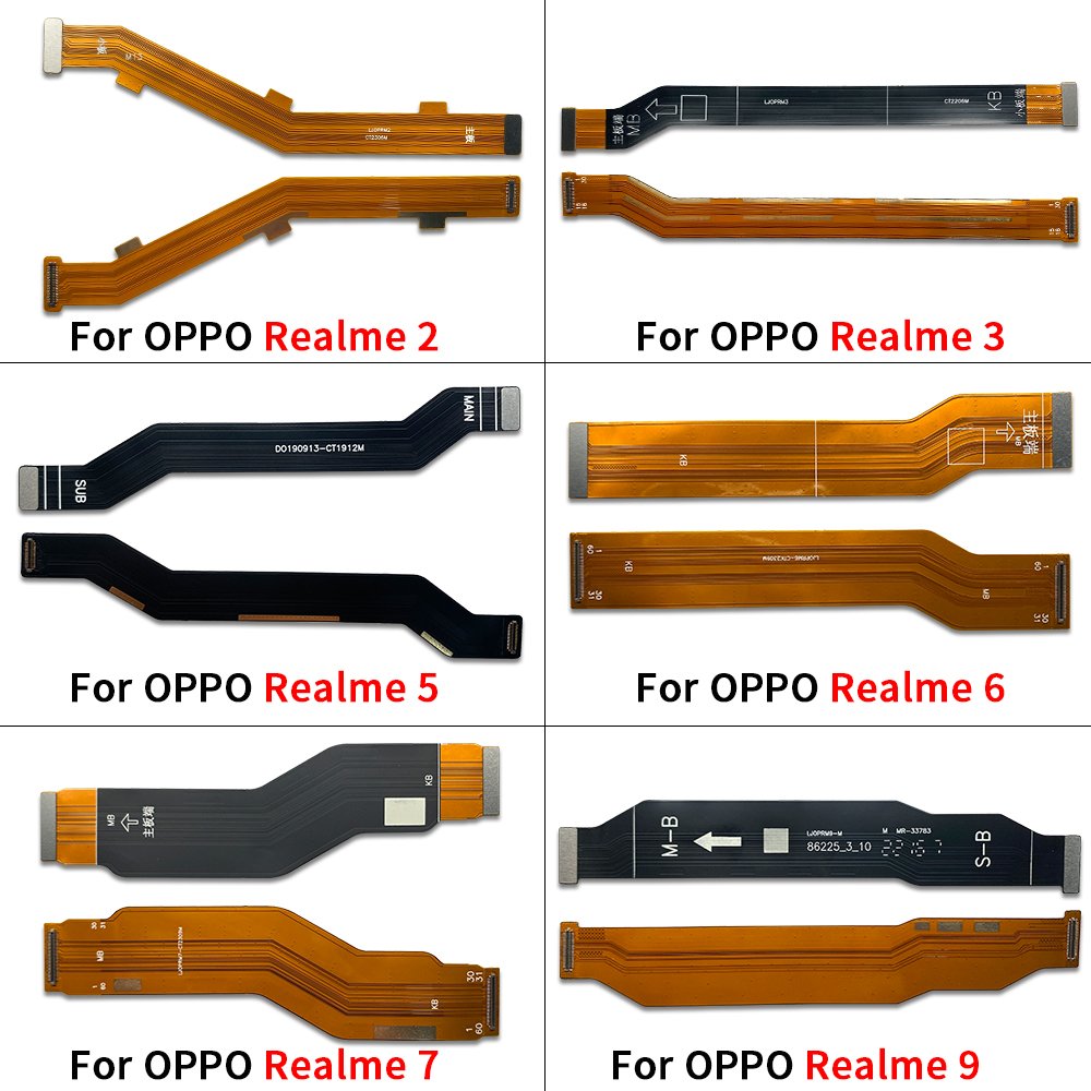 Wholesale Replacement Mobile Phone Motherboard Main Flex For Oppo Realme 2 C1 3 5 6 7 7i 8i 9 9i 10 C25 C35 Main Connector Flex