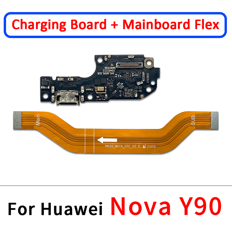 Mobile USB Charging Port Board Flex For Huawei Y9A Nova Y60 Y70 Y90 Replacement Motherboard Flex Charging Connector Cell Phone