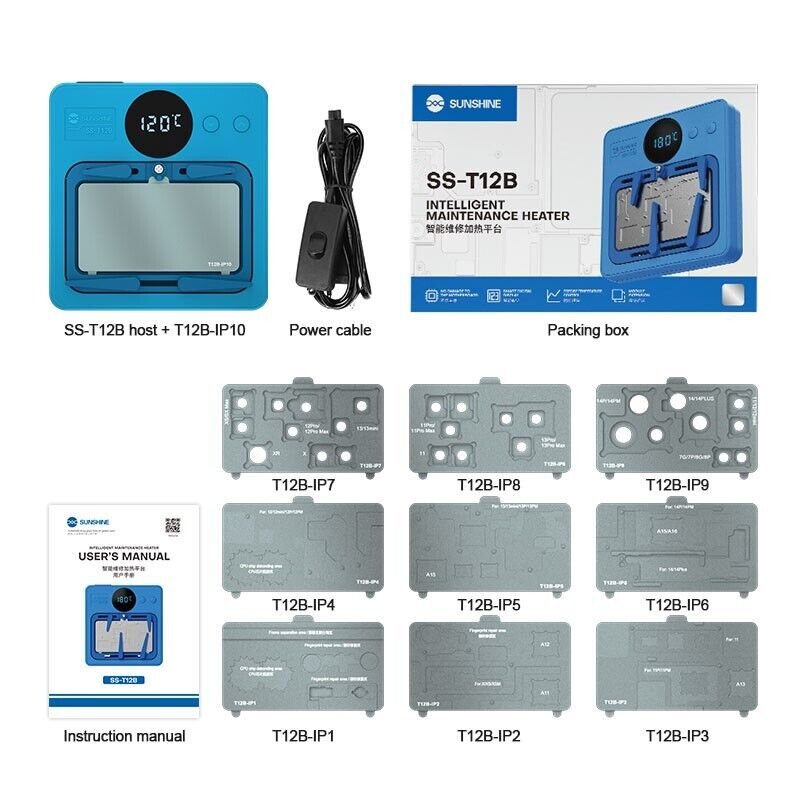 SS-T12B Intelligent Maintenance Heater Heating Platform For Android and IP7G-15PM Mobile Phone Motherboards
