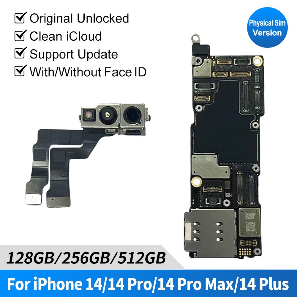 Mobile Phone Motherboard Original Unlocked Logic Board 128gb 256gb For iPhone 14 Plus 14 Pro Max 14 Pro Motherboard With Face Id
