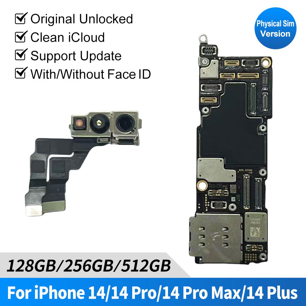 Mobile Phone Motherboard Original Unlocked Logic Board 128gb 256gb For iPhone 14 Plus 14 Pro Max 14 Pro Motherboard With Face Id