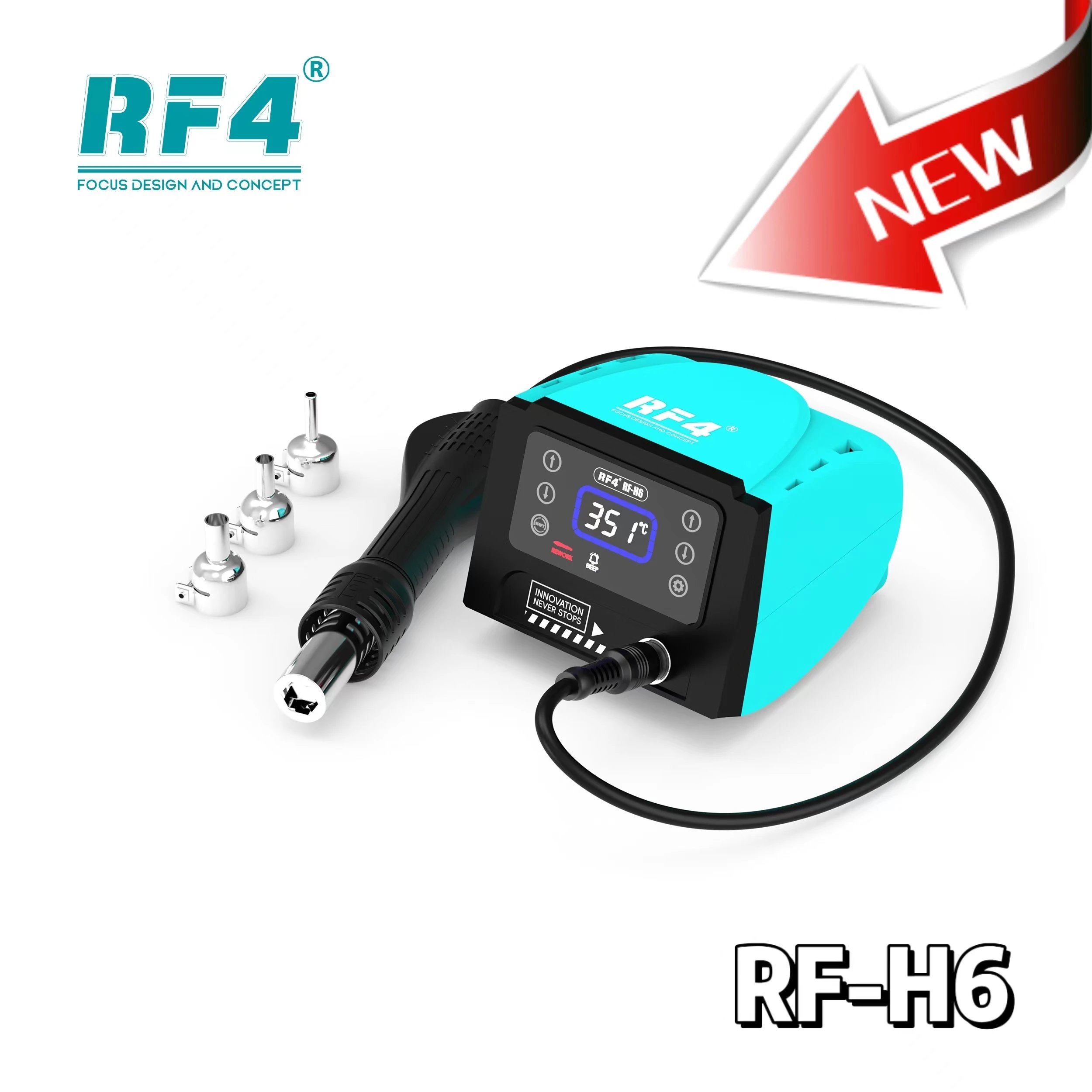 RF4 RF-H6 600W Hot Air Gun Repair Disassembly Soldering Station For Mobile Phone BGA Chips Motherboard Blow Welding Tools