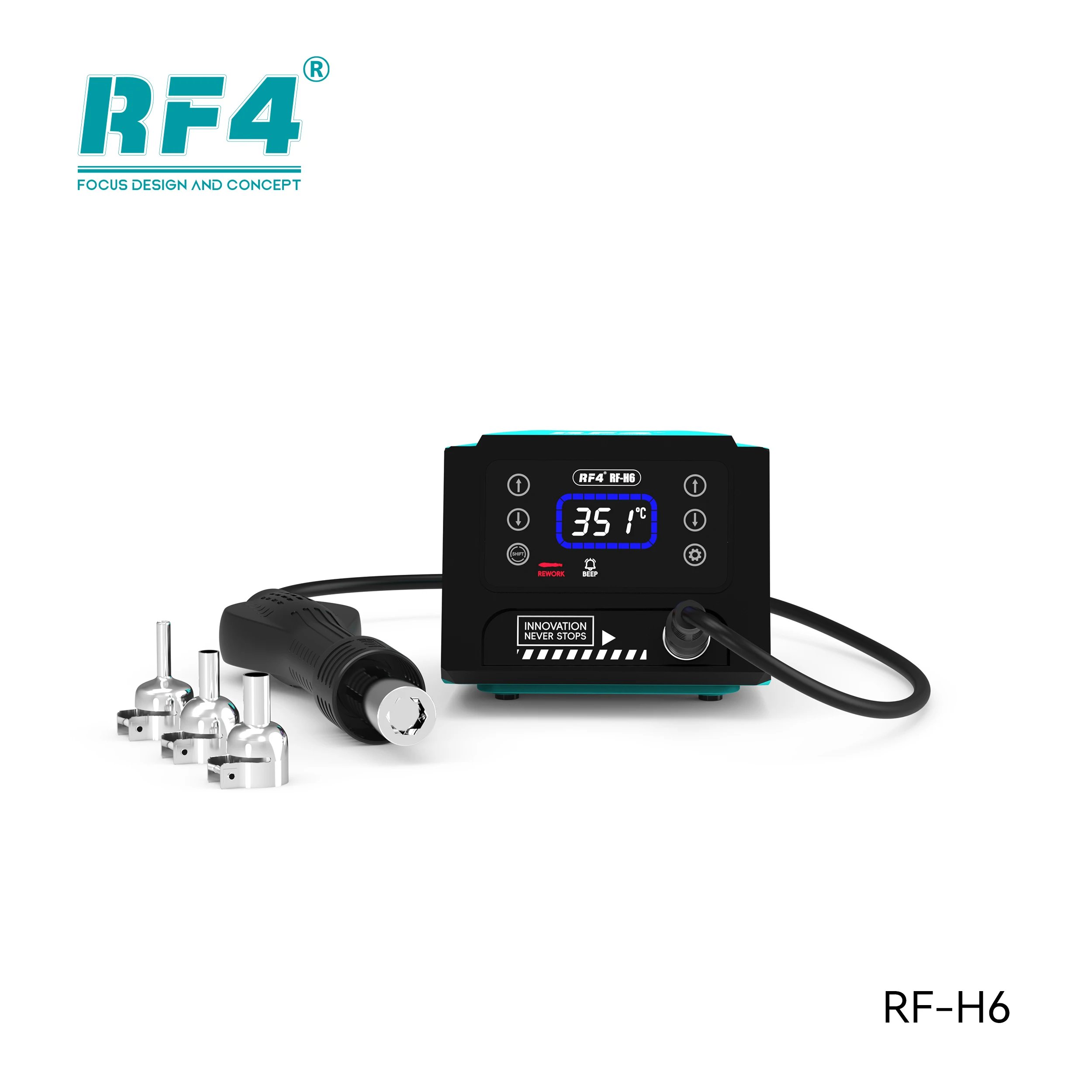 RF4 RF-H6 600W Hot Air Gun Repair Disassembly Soldering Station For Mobile Phone BGA Chips Motherboard Blow Welding Tools