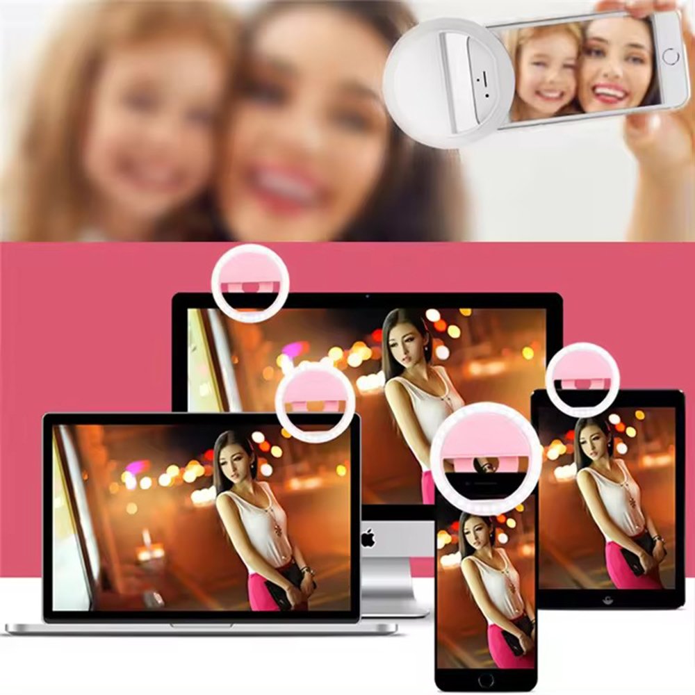 mobile phone accessories portable LED ring mini fill light selfie flash ring light lighting for phone