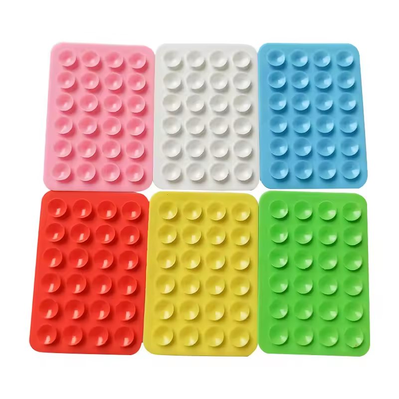 New thicker mobile phone sucker can be printed LOGO cross-border sales square thickening 24 holster single grain of silicone