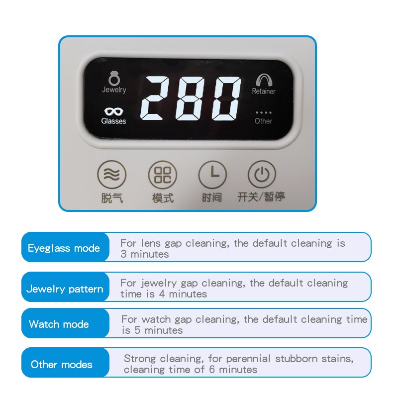 High Quality Factory Household Directly Mini Portable Jewelry Ultrasonic Cleaner Ultrasonic Glasses Cleaners