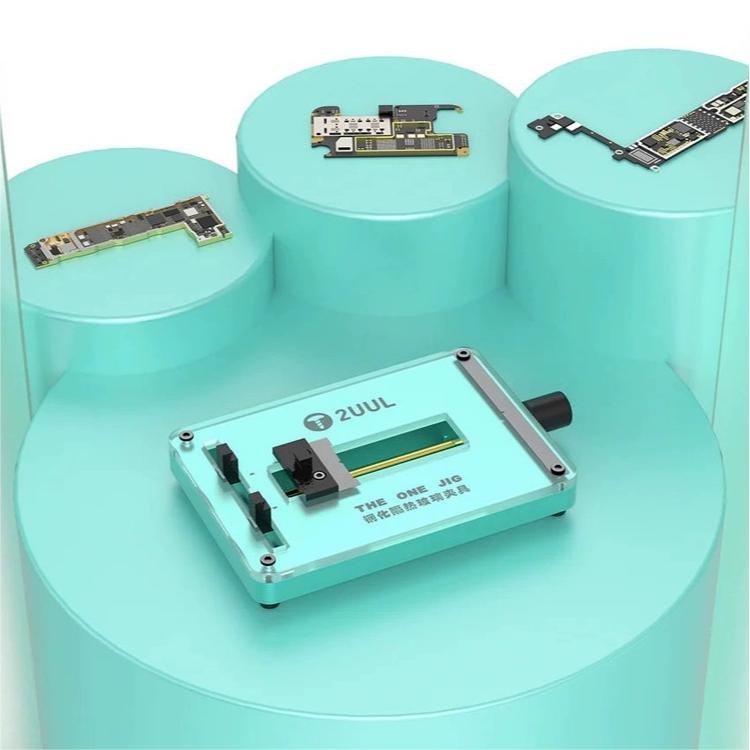 2UUL The One Jig Toughened Insulated Glass Fixture for Mobile Phone Repair PCB Board Holder Adjustable Motherboard Clamp