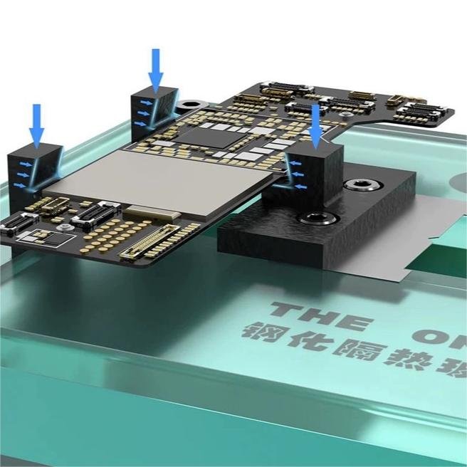 2UUL The One Jig Toughened Insulated Glass Fixture for Mobile Phone Repair PCB Board Holder Adjustable Motherboard Clamp