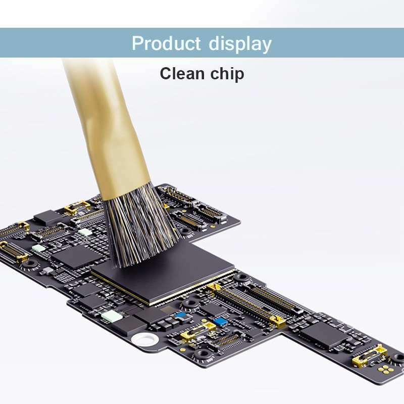 Qianli 012 iHilt Low Gravity Center Steel Brush Fur Brush For PCB Motherboard Chip Cleaning Polishing Glue Removal Tool