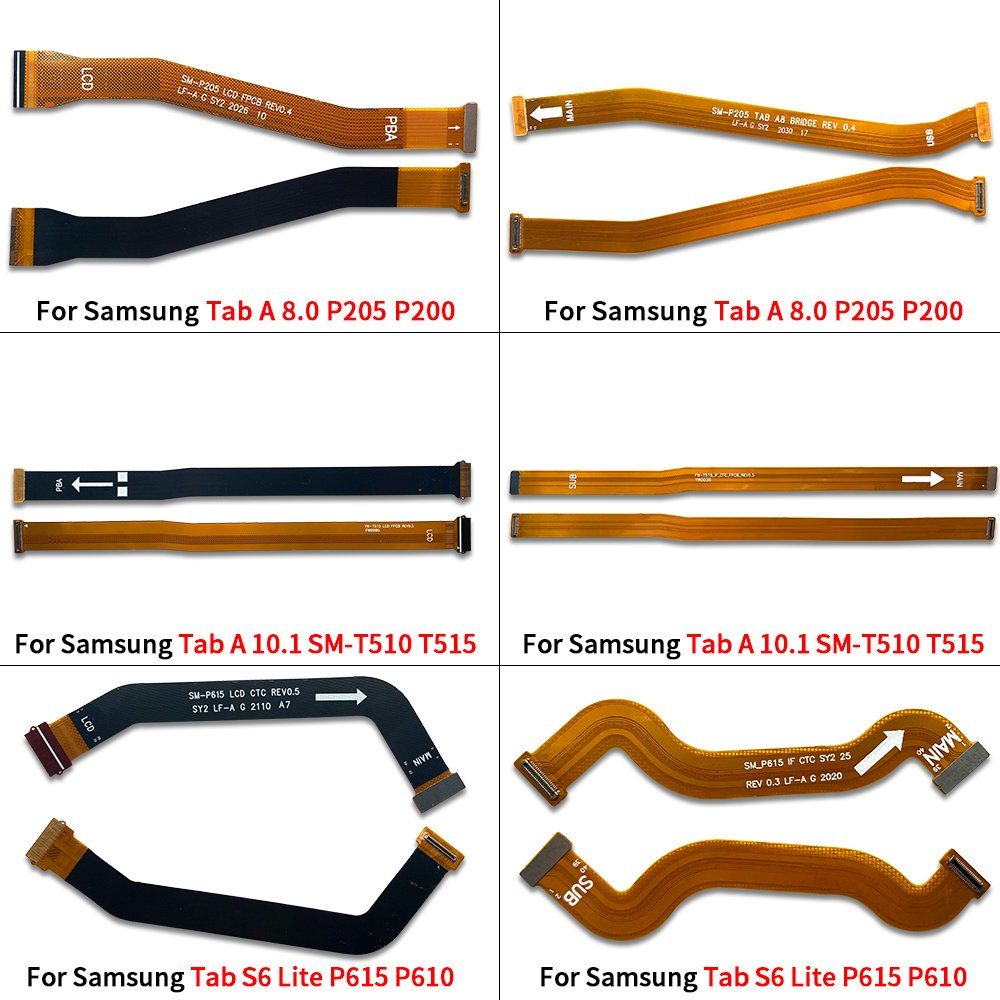 Factory Wholesale Price Motherboard Flex For Samsung P205 P200 T510 T515 S6 LiteP615 Main Board Connector LCD Display Flex Cable