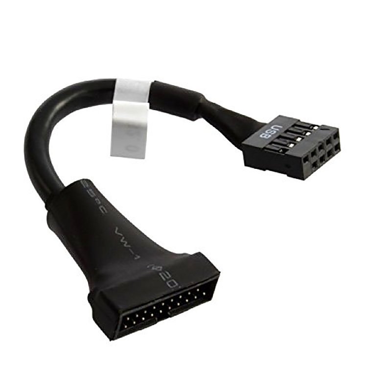 15cm USB 2.0 9 Pin Header Female to Motherboard USB 3.0 20 Pin Male Cable