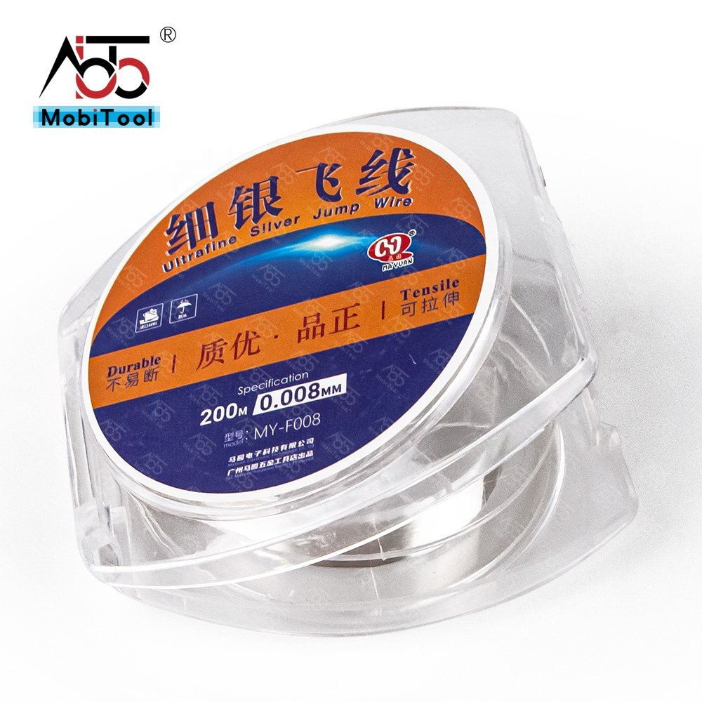 Ultra-Fine 0.009mm 0.008mm 200m 50m Motherboard PCB Soldering Repair Silver Jump Wire