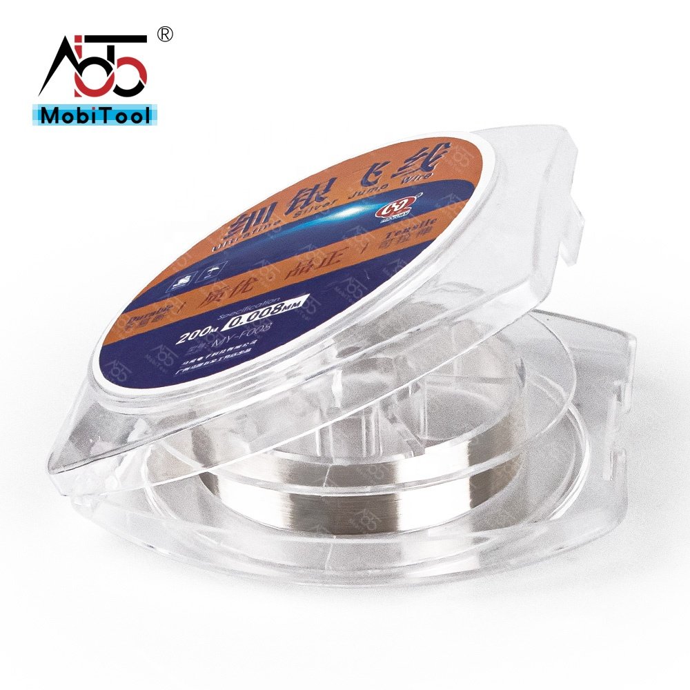 Ultra-Fine 0.009mm 0.008mm 200m 50m Motherboard PCB Soldering Repair Silver Jump Wire