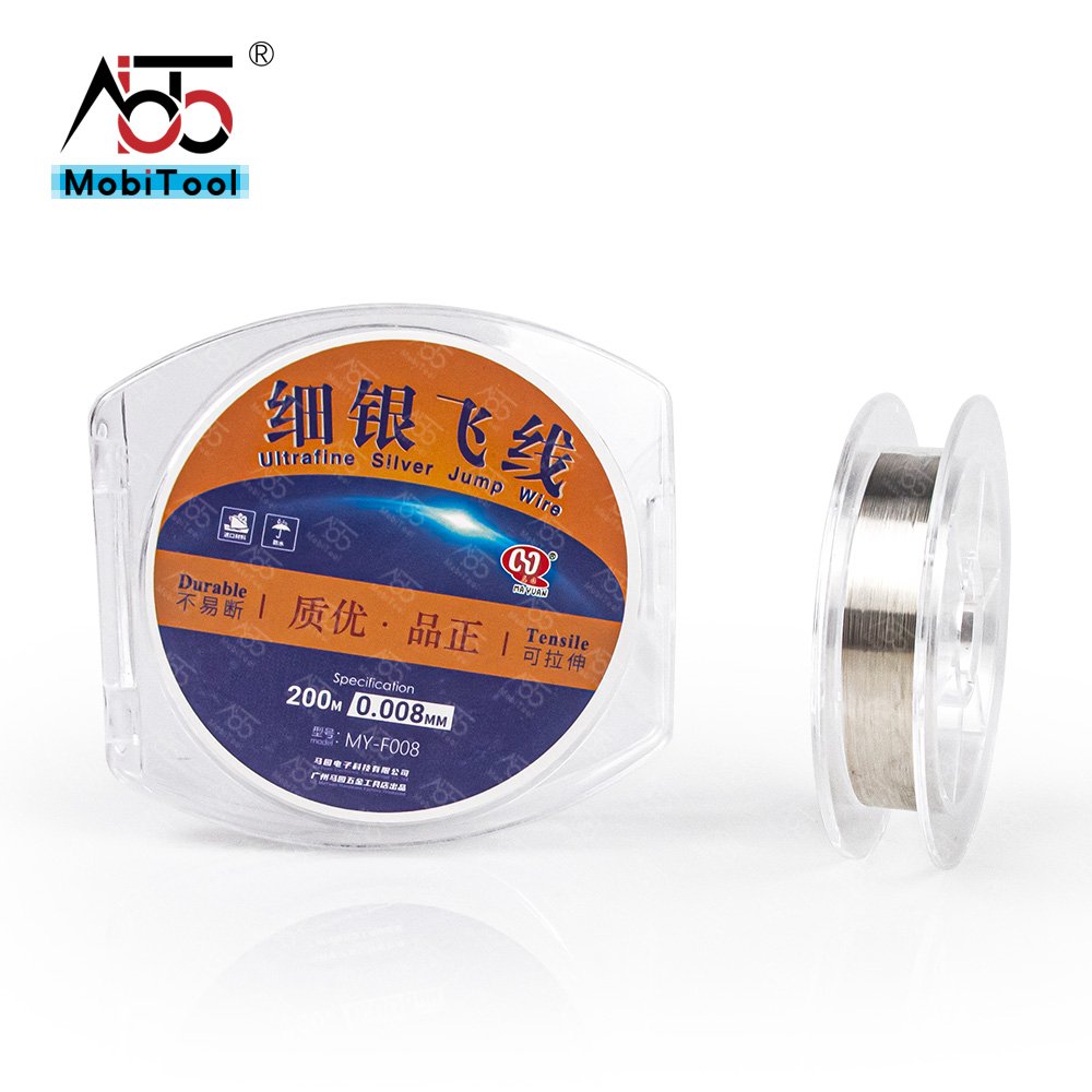 Ultra-Fine 0.009mm 0.008mm 200m 50m Motherboard PCB Soldering Repair Silver Jump Wire