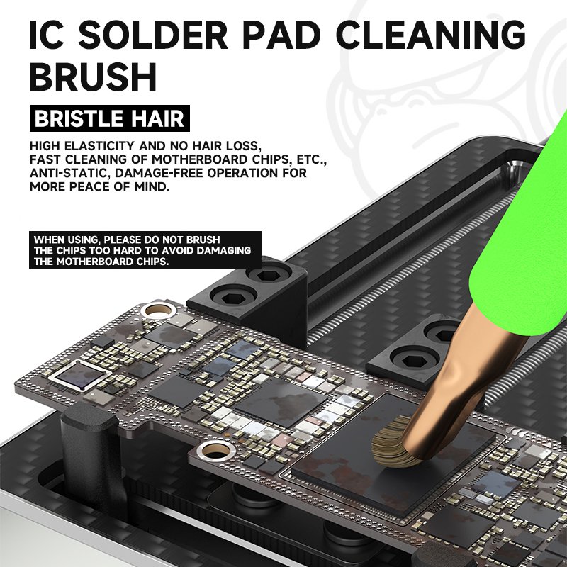 LUOWEI LW-BR01 Anti-Static IC Pad Chip PCB Cleaning Brush For Phone iPhone Motherboard CPU Clean Removal Glue Repair Tools