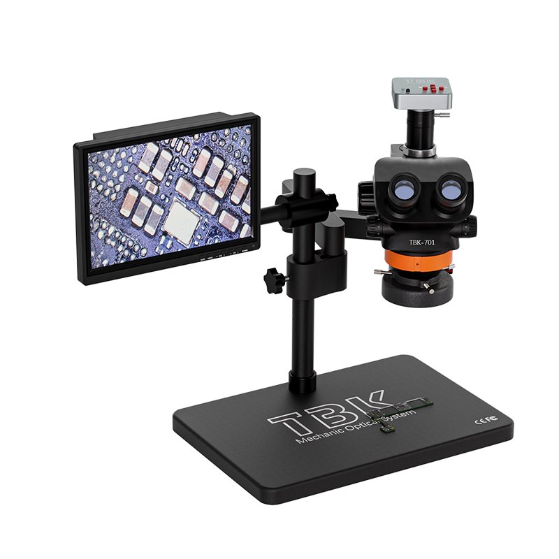 TBK 701 Trinocular Microscope Mobile Repairing For Motherboard soldering BGA Rework Station Machine for Chip Circuit Board