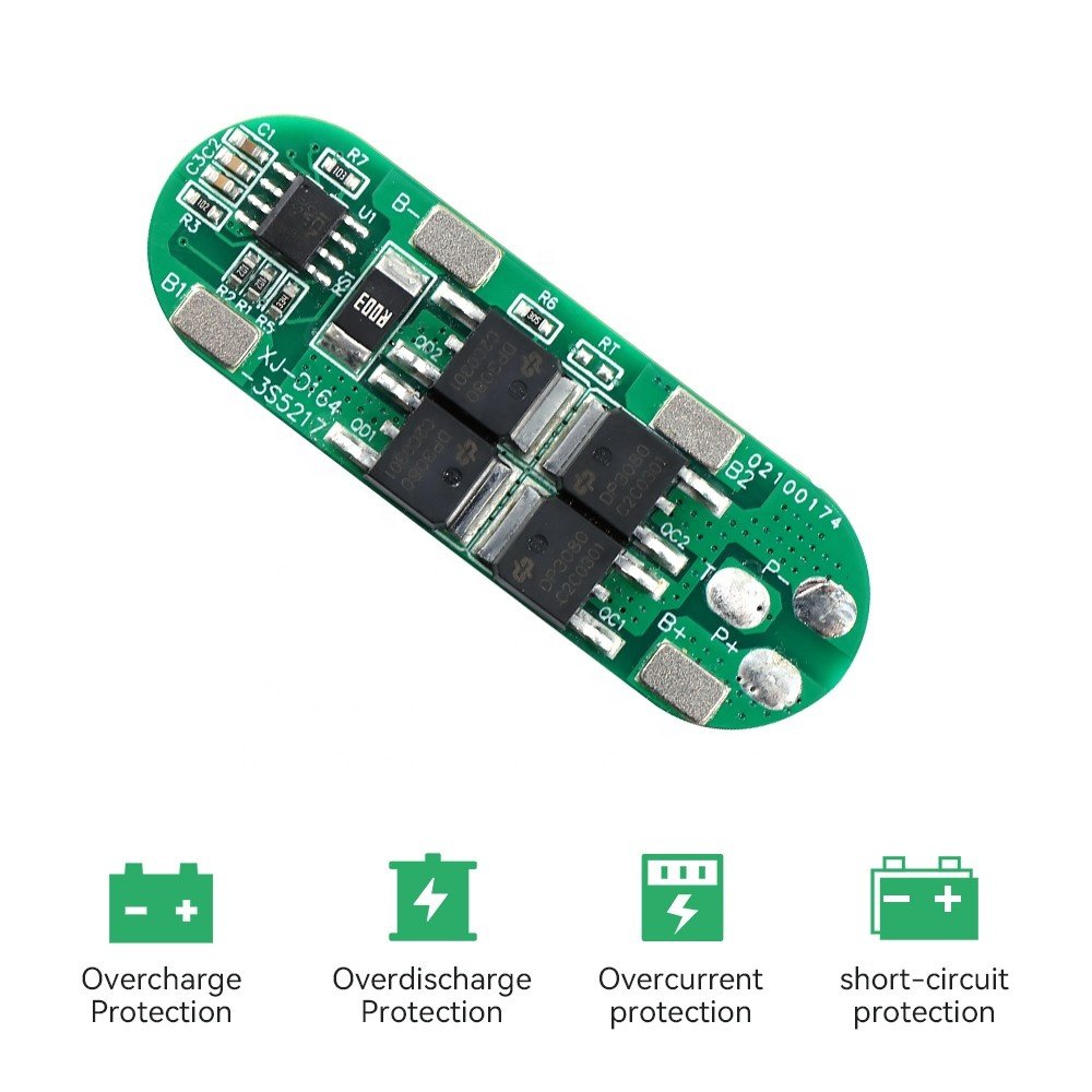 XJ BMS Li-ion Bms 3S 4S 6S 5A 10A 15A 20A Li-ion Lithium Battery Charger PCBA BMS Protection Board 14.8V 16.8V Lipo Cell Module